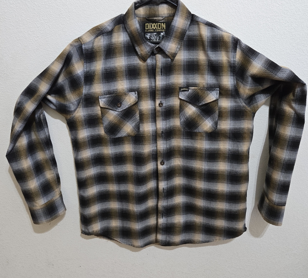 DIXXON HATEBREED THE RISE OF BRUTALITY Men's Plaid Shirt in Black and Tan
